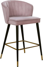 Load image into Gallery viewer, Cassie Pink Velvet Stool
