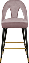 Load image into Gallery viewer, Akoya Pink Velvet Stool

