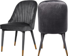 Load image into Gallery viewer, Belle Grey Velvet Dining Chair image

