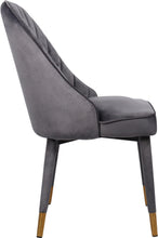 Load image into Gallery viewer, Belle Grey Velvet Dining Chair
