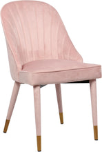 Load image into Gallery viewer, Belle Pink Velvet Dining Chair
