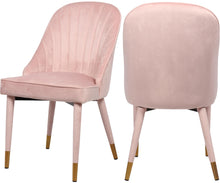 Load image into Gallery viewer, Belle Pink Velvet Dining Chair image
