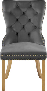 Carmen Grey Velvet Dining Chairs (2)