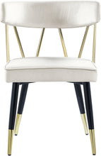 Load image into Gallery viewer, Rheingold Cream Velvet Dining Chair
