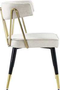 Rheingold Cream Velvet Dining Chair