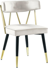 Load image into Gallery viewer, Rheingold Cream Velvet Dining Chair
