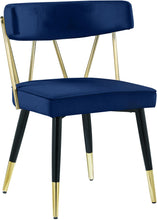 Load image into Gallery viewer, Rheingold Navy Velvet Dining Chair
