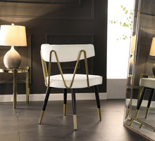 Load image into Gallery viewer, Rheingold Cream Velvet Dining Chair
