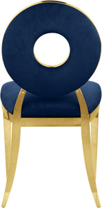 Carousel Navy Velvet Dining Chair