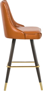 Portnoy Cognac Faux Leather Counter/Bar Stool