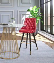 Load image into Gallery viewer, Portnoy Red Faux Leather Counter/Bar Stool
