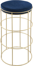Load image into Gallery viewer, Rebar Navy Velvet Counter Stool
