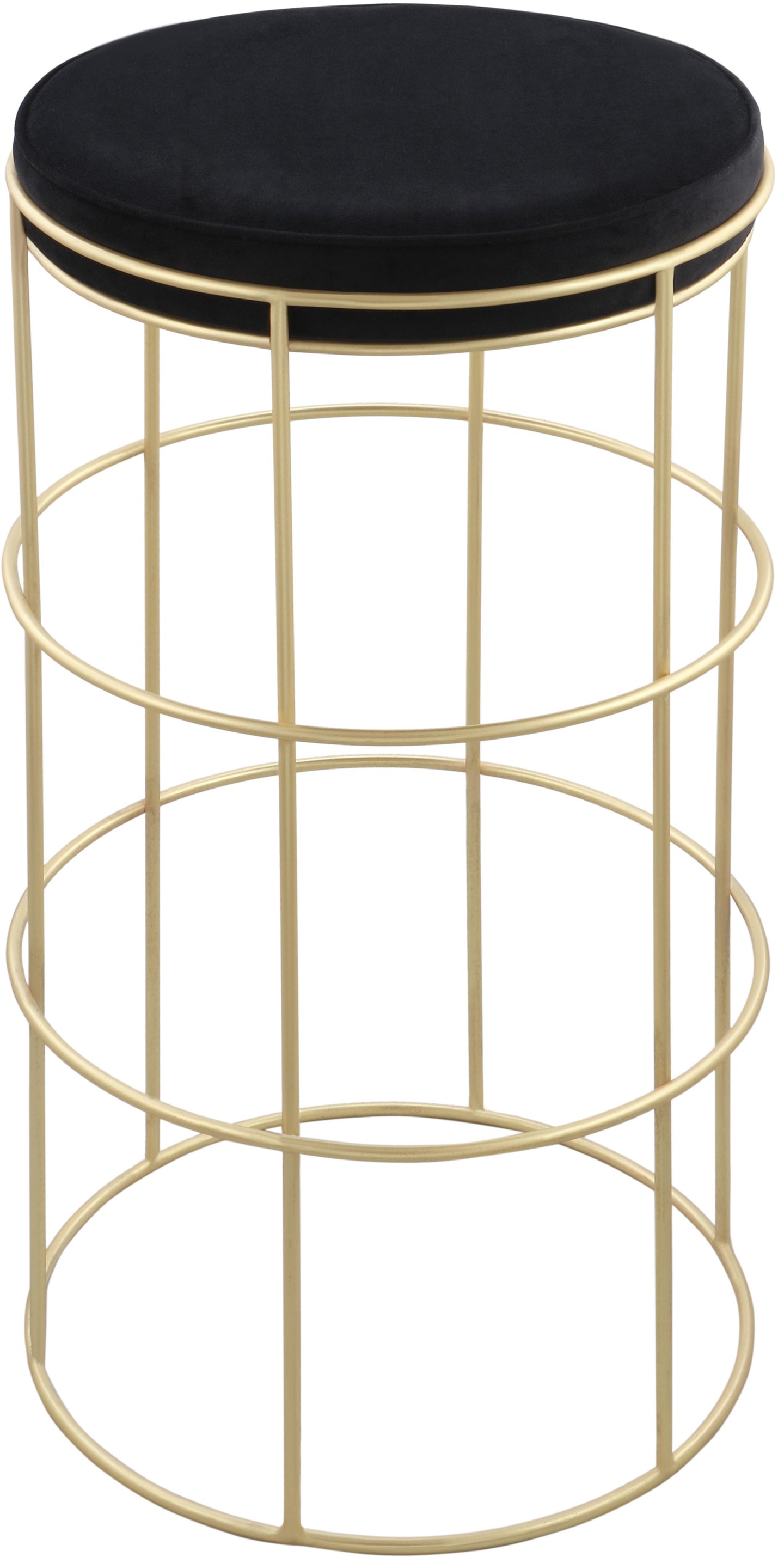 Rebar Black Velvet Counter Stool