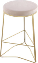 Load image into Gallery viewer, Tres Cream Velvet Counter Stool
