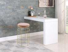 Load image into Gallery viewer, Rebar Pink Velvet Bar Stool
