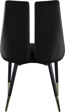 Load image into Gallery viewer, Sleek Black Velvet Dining Chair
