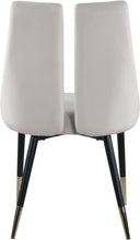 Load image into Gallery viewer, Sleek Cream Velvet Dining Chair
