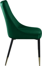 Load image into Gallery viewer, Sleek Green Velvet Dining Chair
