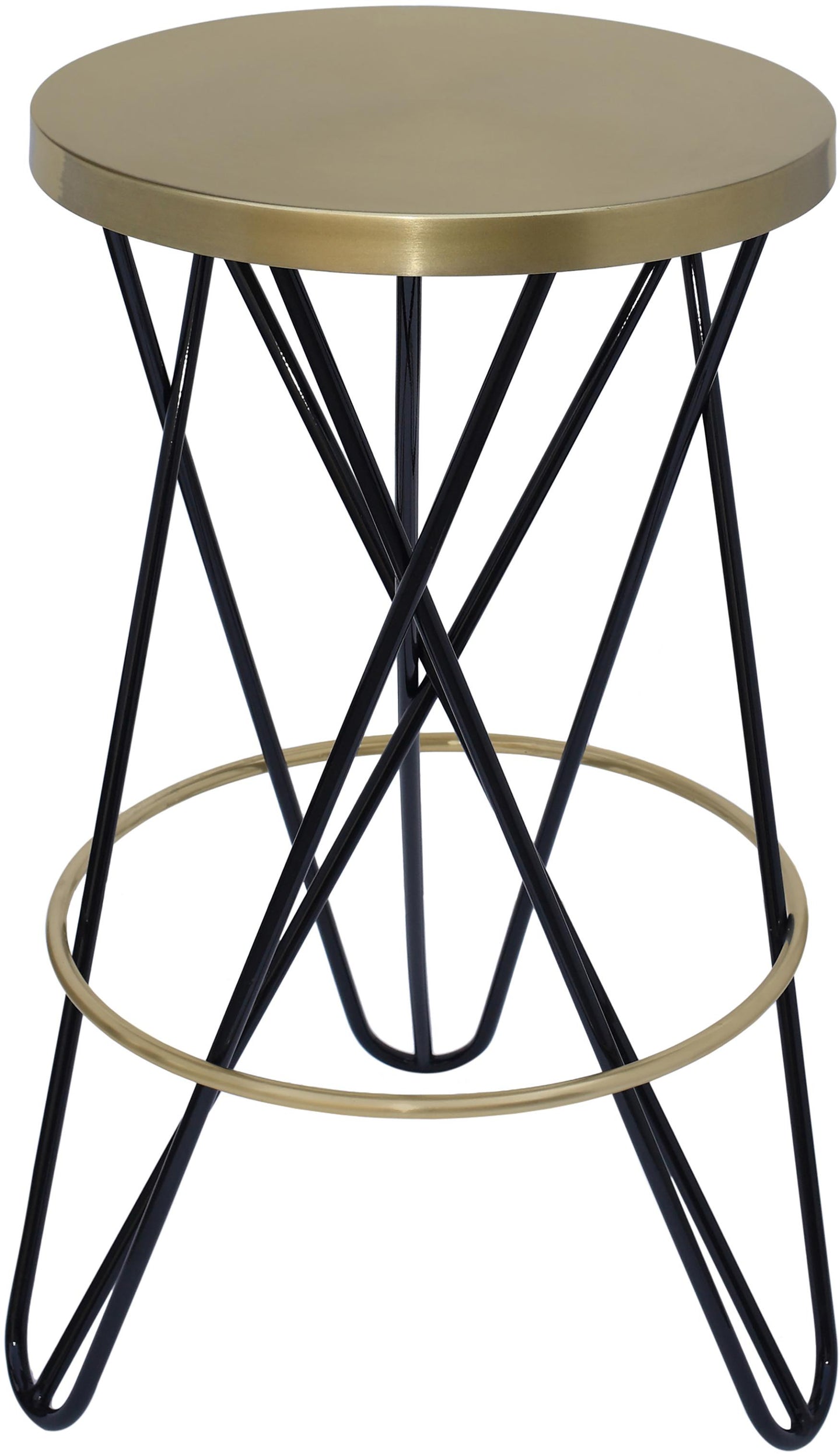 Mercury Black / Gold Counter Stool