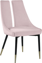 Load image into Gallery viewer, Sleek Pink Velvet Dining Chair
