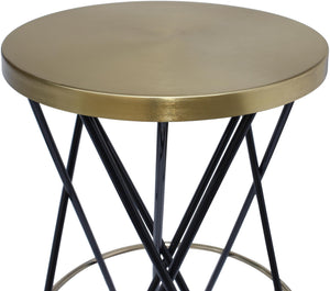 Mercury Black / Gold Bar Stool