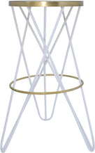 Load image into Gallery viewer, Mercury White / Gold Bar Stool
