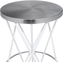 Load image into Gallery viewer, Mercury White / Silver Bar Stool
