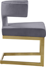 Load image into Gallery viewer, Alexandra Grey Velvet Dining Chair
