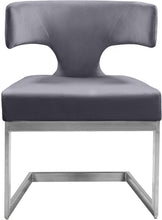 Load image into Gallery viewer, Alexandra Grey Velvet Dining Chair
