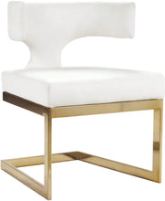 Load image into Gallery viewer, Alexandra White Faux Leather Dining Chair
