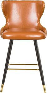 Hendrix Cognac Faux Leather Counter/Bar Stool