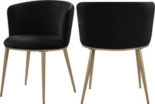 Load image into Gallery viewer, Skylar Black Velvet Dining Chair image
