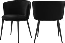 Load image into Gallery viewer, Skylar Black Velvet Dining Chair
