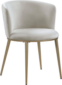 Skylar Cream Velvet Dining Chair