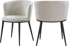 Load image into Gallery viewer, Skylar Cream Velvet Dining Chair
