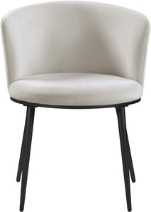 Skylar Cream Velvet Dining Chair