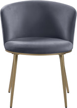 Load image into Gallery viewer, Skylar Grey Velvet Dining Chair
