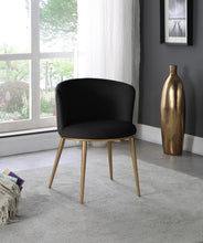 Load image into Gallery viewer, Skylar Black Velvet Dining Chair
