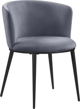 Load image into Gallery viewer, Skylar Grey Velvet Dining Chair
