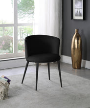 Load image into Gallery viewer, Skylar Black Velvet Dining Chair
