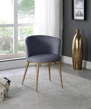 Load image into Gallery viewer, Skylar Grey Velvet Dining Chair
