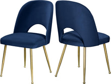 Load image into Gallery viewer, Logan Navy Velvet Dining Chair
