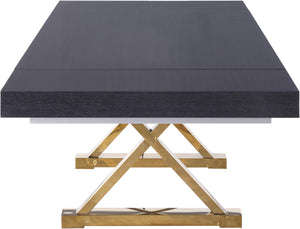Excel Grey Oak Veneer Lacquer Extendable Dining Table (3 Boxes)