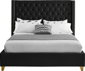 Barolo Black Velvet King Bed