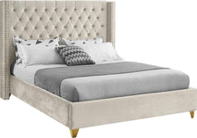 Load image into Gallery viewer, Barolo Cream Velvet King Bed
