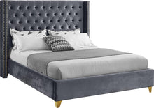 Load image into Gallery viewer, Barolo Grey Velvet King Bed
