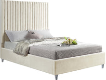 Load image into Gallery viewer, Candace Cream Velvet King Bed
