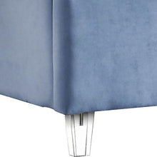 Load image into Gallery viewer, Candace Sky Blue Velvet King Bed
