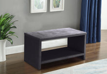 Load image into Gallery viewer, Cleo Grey Velvet Night Stand
