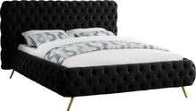 Load image into Gallery viewer, Delano Black Velvet King Bed
